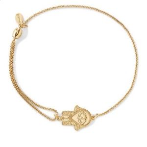 Alex and Ani Hand of Fatima gold pull chain NWT